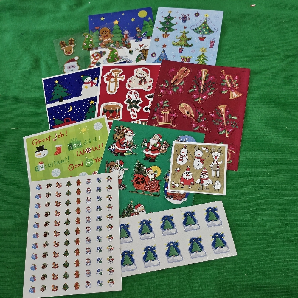 CH1:  Christmas Sticker Bundle  - 11 Sheets - American Greetings Hallmark Others